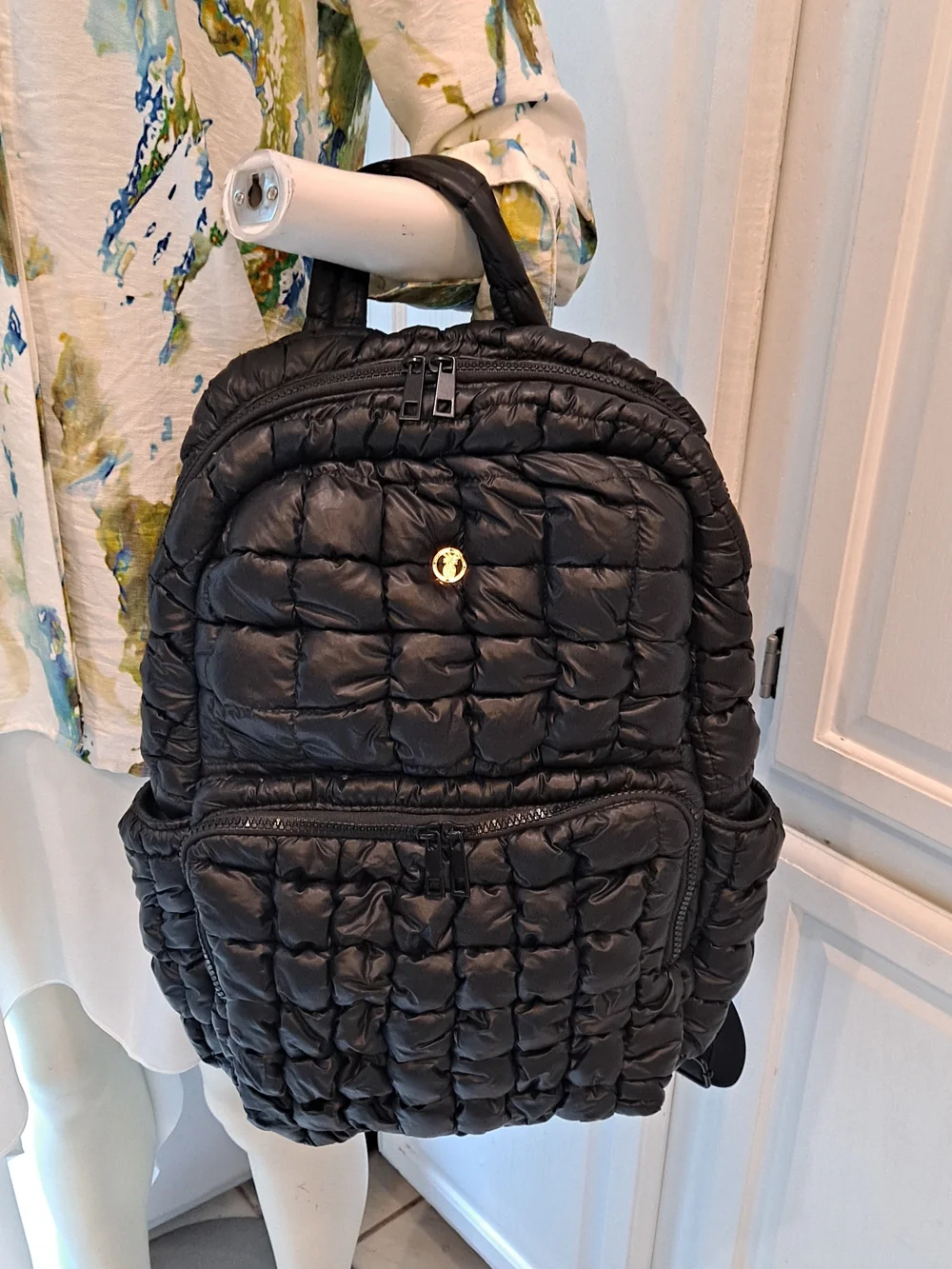 Simply Southern Black Quilted Puffer Backpack Contemporary Maximalism Everyday
